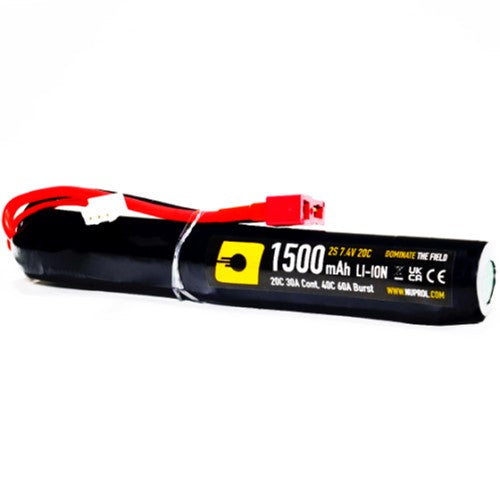 7.4v 1500mAh 20C LI-Ion Stick Battery - Deans Connector