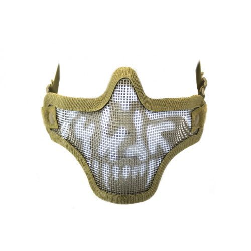 Mesh Lower Face Shield - Skull TAN